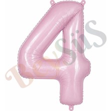 BeySüS 4 Rakam Folyo Balon pembe Rengi (76 cm)