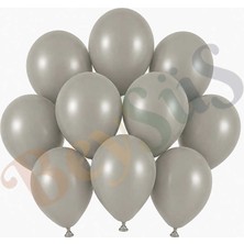 BeySüS Taş Renk Lateks Retro Balon (13 Cm) - 10 Adet