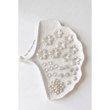 Hobi Dünyası Evim Çiçek Boncuk Seti 45 Adet Sedefli Boncuk Takı Çanta Aksesuar Charm Anahtarlık Armcuff Boncuğu