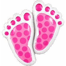 BeySüS Baby Ayak İzi Pembe Folyo Balon
