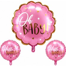 BeySüS Hello World Set Pembe Folyo Balon
