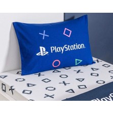 Taç Zorluteks Playstation Yazılı Tek Kişilik Pamuk Lastikli Çarşaf Seti 2 Parça