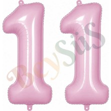 BeySüS 11 Rakam Folyo Balon pembe Rengi (76 cm)