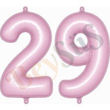 BeySüS 29 Rakam Folyo Balon Pembe Rengi (76 Cm)