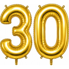 BeySüS 30 Rakam Folyo Balon Altın Rengi (76 cm)