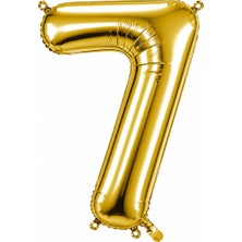 BeySüS 7 Rakam Folyo Balon Altın Rengi (76 Cm)