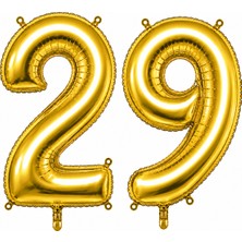 BeySüS 29 Rakam Folyo Balon Altın Rengi (76 cm)