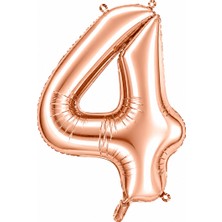 BeySüS 4 Rakam Folyo Balon Rose Gold Rengi (76 cm)