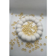 Hobi Dünyası Evim 50 Adet Kristal Damla Boncuk 10 mm Üstten Delikli File Bere Bandana Takı Aksesuar Boncuğu - Krem
