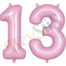 BeySüS 13 Rakam Folyo Balon pembe Rengi (76 cm)