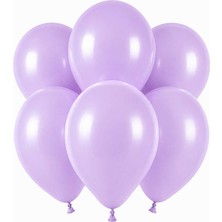BeySüS Lila Renk Lateks Pastel Balon (30 Cm) - 6 Adet