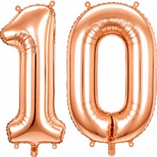 BeySüS 10 Rakam Folyo Balon Rose Gold Rengi (76 cm)