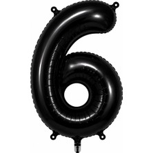 BeySüS 6 Rakam Folyo Balon Siyah Rengi (76 cm)