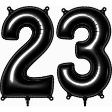 BeySüS 23 Rakam Folyo Balon Siyah Rengi (76 cm)