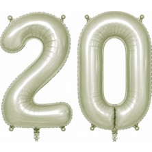 BeySüS 20 Rakam Folyo Balon Yeşil Rengi (76 cm)