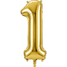 BeySüS 1 Rakam Folyo Balon Altın Rengi (76 cm)