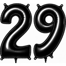BeySüS 29 Rakam Folyo Balon Siyah Rengi (76 cm)