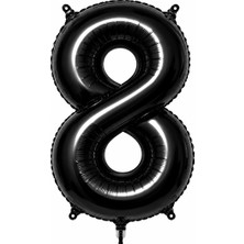 BeySüS 8 Rakam Folyo Balon Siyah Rengi (76 cm)