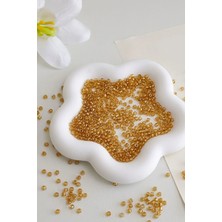 Hobi Dünyası Evim 70 Gram Kum Boncuk Orta Boy 4,5 mm Janjanlı - Gold