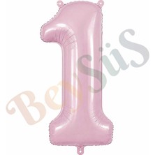 BeySüS 1 Rakam Folyo Balon Pembe Rengi (76 Cm)