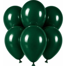BeySüS Zümrüt Yeşil Renk Lateks Pastel Balon (30 cm) - 6 Adet