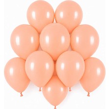 BeySüS Somon Renk Lateks Makaron Balon (15 Cm) - 10 Adet