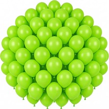 BeySüS Açık Yeşil Renk Lateks Pastel Balon (30 cm) - 50 Adet