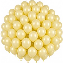 BeySüS Fil Dişi Renk Lateks Pastel Balon (30 cm) - 50 Adet