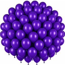 BeySüS Mor Renk Lateks Pastel Balon (30 Cm) - 50 Adet