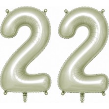 BeySüS 22 Rakam Folyo Balon Yeşil Rengi (76 cm)
