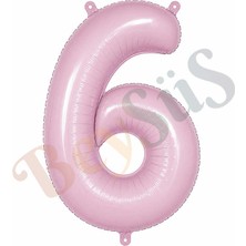 BeySüS 6 Rakam Folyo Balon Pembe Rengi (76 Cm)