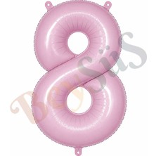 BeySüS 8 Rakam Folyo Balon pembe Rengi (76 cm)
