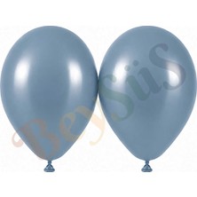 BeySüS Mavi Cam Renk Lateks Retro Balon (50 Cm) - 2 Adet
