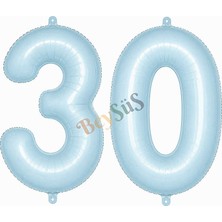 BeySüS 30 Rakam Folyo Balon Mavi Rengi (76 cm)