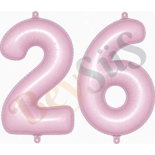 BeySüS 26 Rakam Folyo Balon pembe Rengi (76 cm)