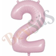 BeySüS 2 Rakam Folyo Balon Pembe Rengi (76 Cm)