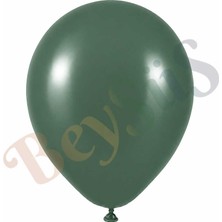 BeySüS Kış Yeşili Renk Lateks Retro Balon (60 cm) - 1 Adet