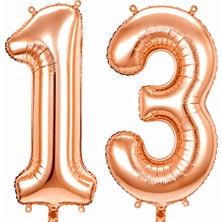 BeySüS 13 Rakam Folyo Balon Rose Gold Rengi (76 cm)