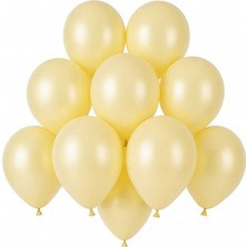 BeySüS Fil Dişi Renk Lateks Pastel Balon (13 Cm) - 10 Adet