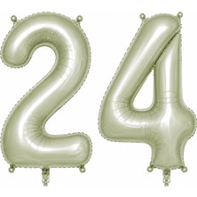 BeySüS 24 Rakam Folyo Balon Yeşil Rengi (76 cm)