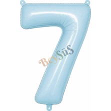 BeySüS 7 Rakam Folyo Balon Mavi Rengi (76 Cm)