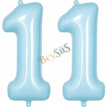 BeySüS 11 Rakam Folyo Balon Mavi Rengi (76 Cm)