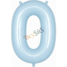BeySüS 0 Rakam Folyo Balon Mavi Rengi (76 cm)