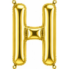 BeySüS H Harfi Folyo Balon Altın Rengi (36 cm)