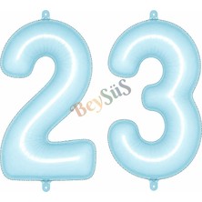 BeySüS 23 Rakam Folyo Balon Mavi Rengi (76 cm)