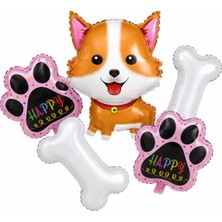 BeySüS Happy Köpek Kemik Pati Set Folyo Balon