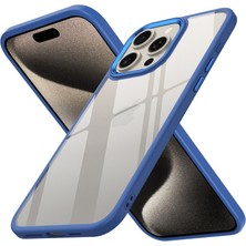 Bezos iPhone 15 Pro Kılıf Power Silikon - Mavi