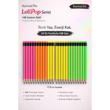 KarmaOfis Lolipop Serisi 24’lü Fosforlu Hb Kurşun Kalem