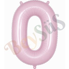 BeySüS 0 Rakam Folyo Balon pembe Rengi (76 cm)