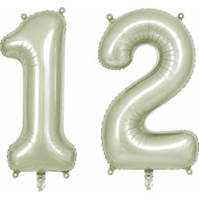 BeySüS 12 Rakam Folyo Balon Yeşil Rengi (76 cm)
